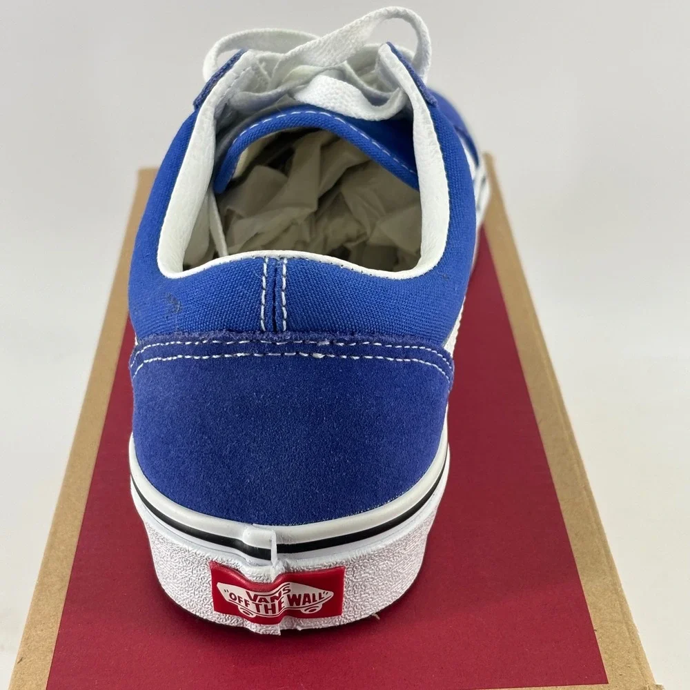 Vans Old Skool Sneakers Unisex Men 8 Women 9.5 Dazzling Blu Blue Suede Canvas